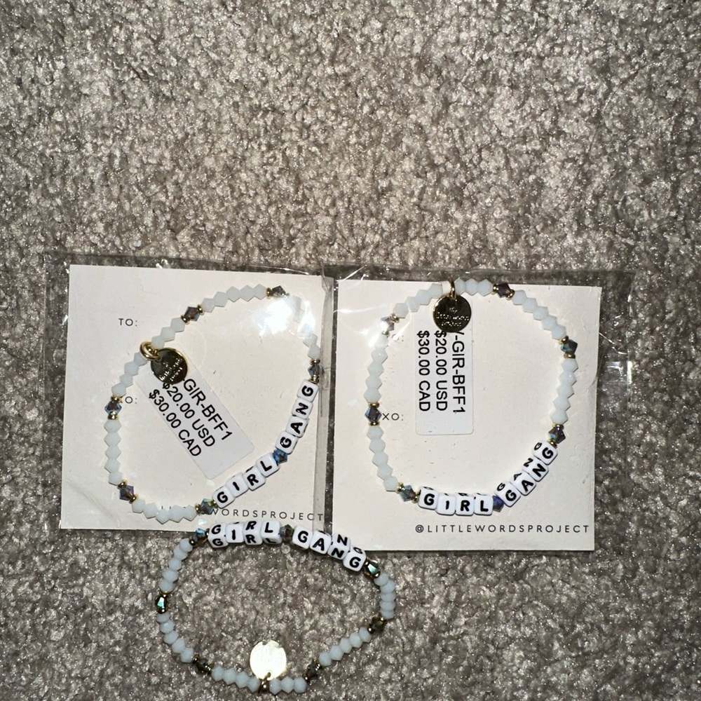 'Girl Gang' Bracelet sold Separately 2 Brand New 1 Open but unused